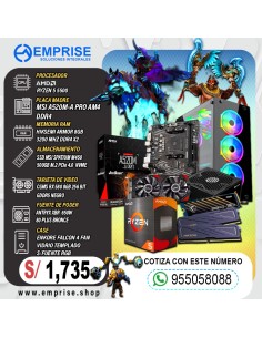 PC GAMING 21 | AMD RYZEN 5 5500 | A520M | 16GB | 500GB | RX 580 8GB | 650W BRONZE | CASE ENKORE FALCON