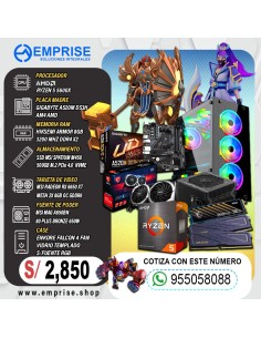PC GAMING 22 | AMD RYZEN 5 5600X | A520M | 16GB | 500GB | RX 6650 XT | 650W BRONZE | CASE ENKORE FALCON