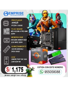 PC GAMING 5 | AMD RYZEN 5 5600G | A520M | 16GB | 500GB | CASE ENKORE
