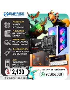 PC GAMING 9 | AMD RYZEN 5 8600G | A620M | 16GB | 512GB | CASE HALION DRAGON