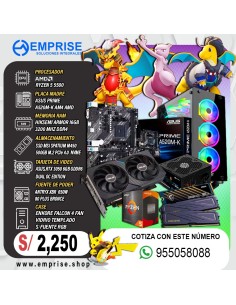 PC GAMING 12 | AMD RYZEN 5 5500 | A520M | 16GB | 500GB | RTX 3050 6GB | 650W BRONZE | CASE ENKORE