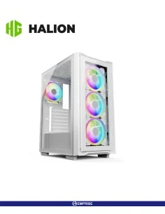 CASE GAMER HALION TITAN 106 WHITE 4 FAN ARGB V/TEMPLADO C/CONTROL