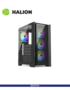 CASE GAMER HALION TITAN 105 BLACK 4 FAN ARGB V/TEMPLADO C/CONTROL