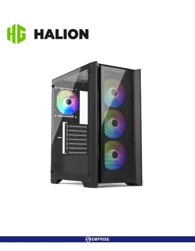 CASE GAMER HALION TITAN 105 BLACK 4 FAN ARGB V/TEMPLADO C/CONTROL