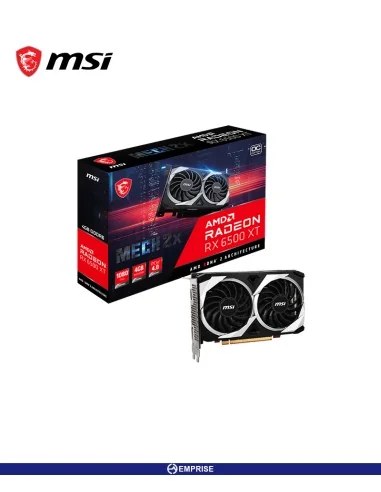 TARJETA DE VIDEO MSI RADEON RX 6500 XT MESH 2X 4GB OC GDDR6