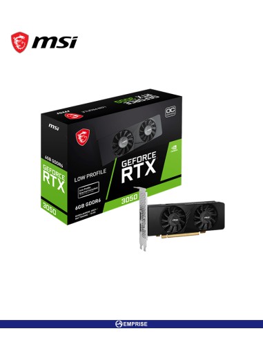 TARJETA DE VIDEO MSI GEFORCE NVIDIA RTX 3050 LOW PROFILE 6GB OC GDDR6