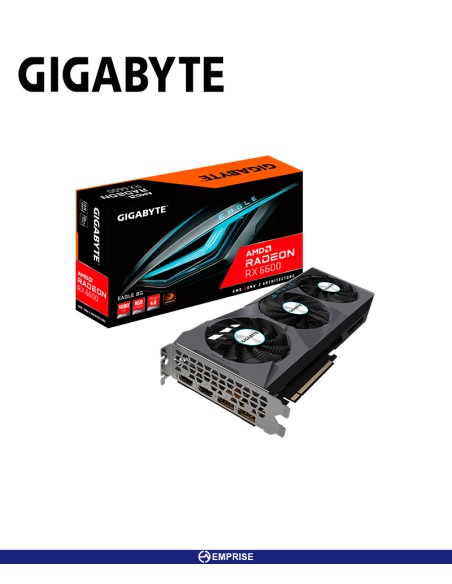 TARJETA DE VIDEO GIGABYTE RADEON RX6600 8GB OC 3 FAN EAGLE