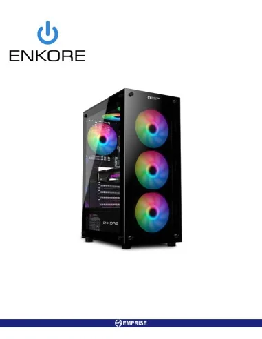 CASE GAMER ENKORE FALCON 4 FAN VIDRIO TEMPLADO S/FUENTE RGB V/TEMPLADO