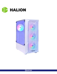 CASE GAMER HALION STUKA CR11FUENTE 500W 4 FAN ARGB V/TEMPLADO BLANCO