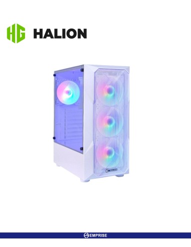 CASE GAMER HALION STUKA CR11FUENTE 500W 4 FAN ARGB V/TEMPLADO BLANCO