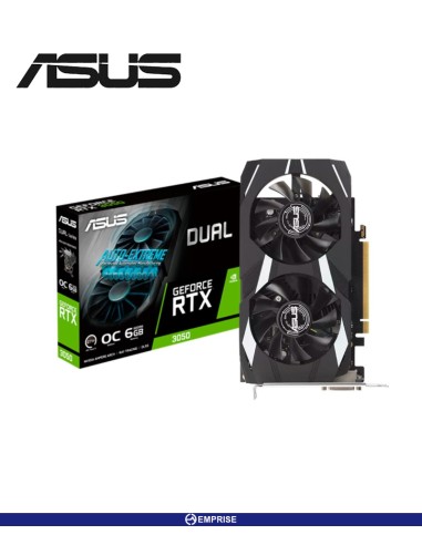 TARJETA DE VIDEO ASUS GEFORCE NVIDIA  RTX 3050 6GB GDDR6 DUAL OC EDITION