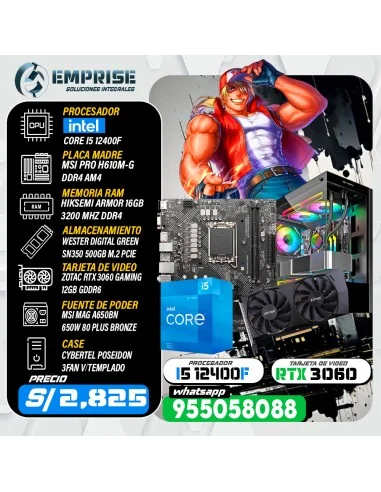 PC GAMING 19 | INTEL I5 12400F | 16GB | 500GB | RTX 3060 12GB