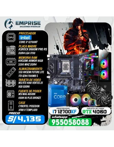 PC GAMING 22 | INTEL I7 12700KF | 16GB | 1TB | RTX 4060 8GB