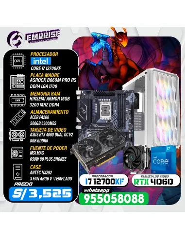 PC GAMING 29 | INTEL I5 12700KF | 16GB | 500GB | RTX 4060 8GB