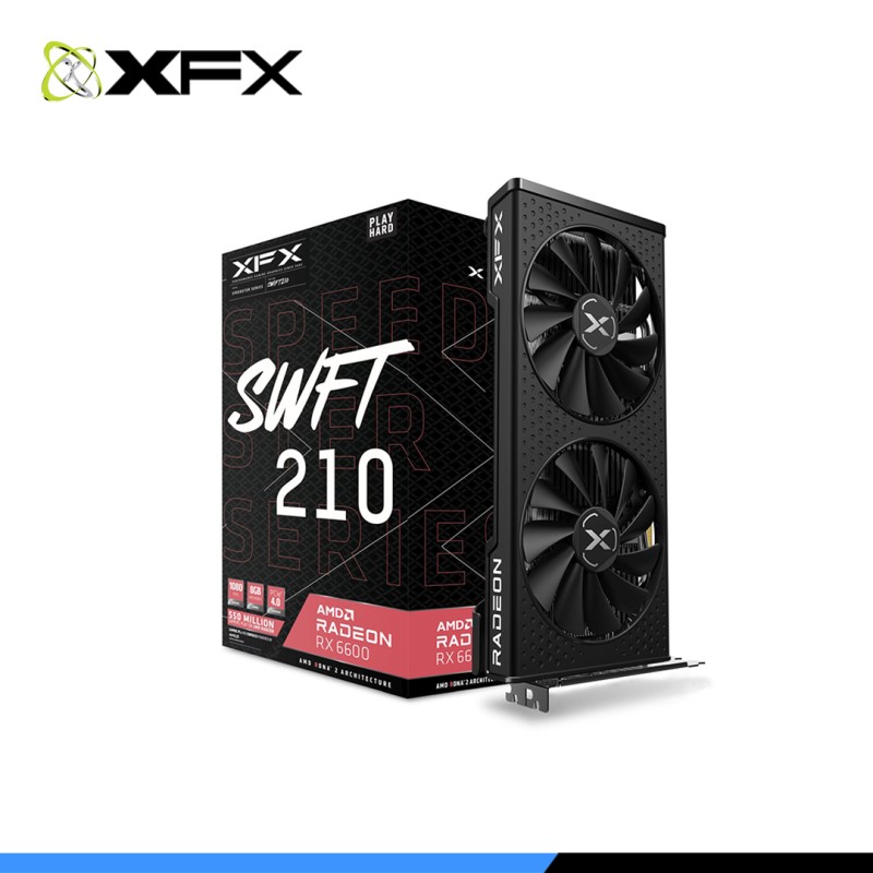 TARJETA DE VIDEO XFX RADEON RX6600 8GB GDDR6 OC 2 FAN